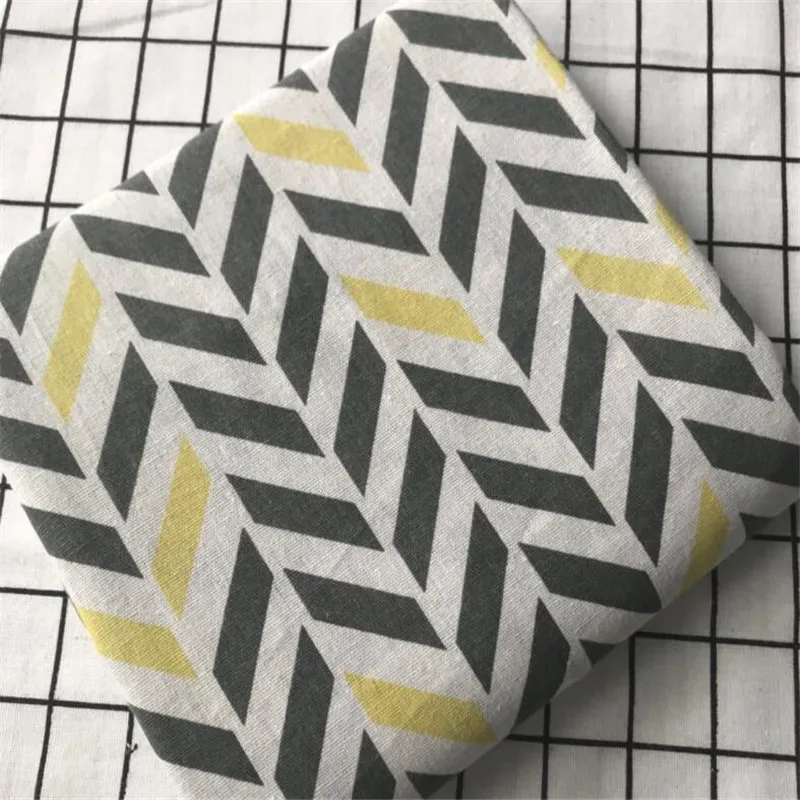 Хлопок и лен с принтом ткань лоскутное шитье холст материал стежка telas ткань для рукоделия ручной работы текстиль ремесла геометрические узоры