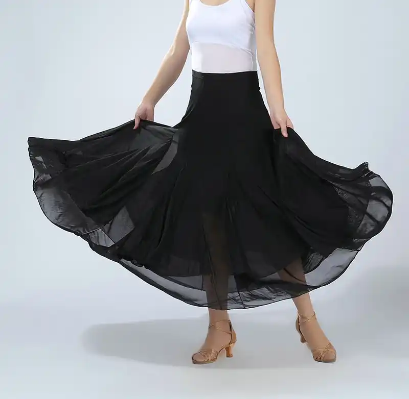 Ballroom Dance Skirt Modern Standard Waltz Lace Circular Competition