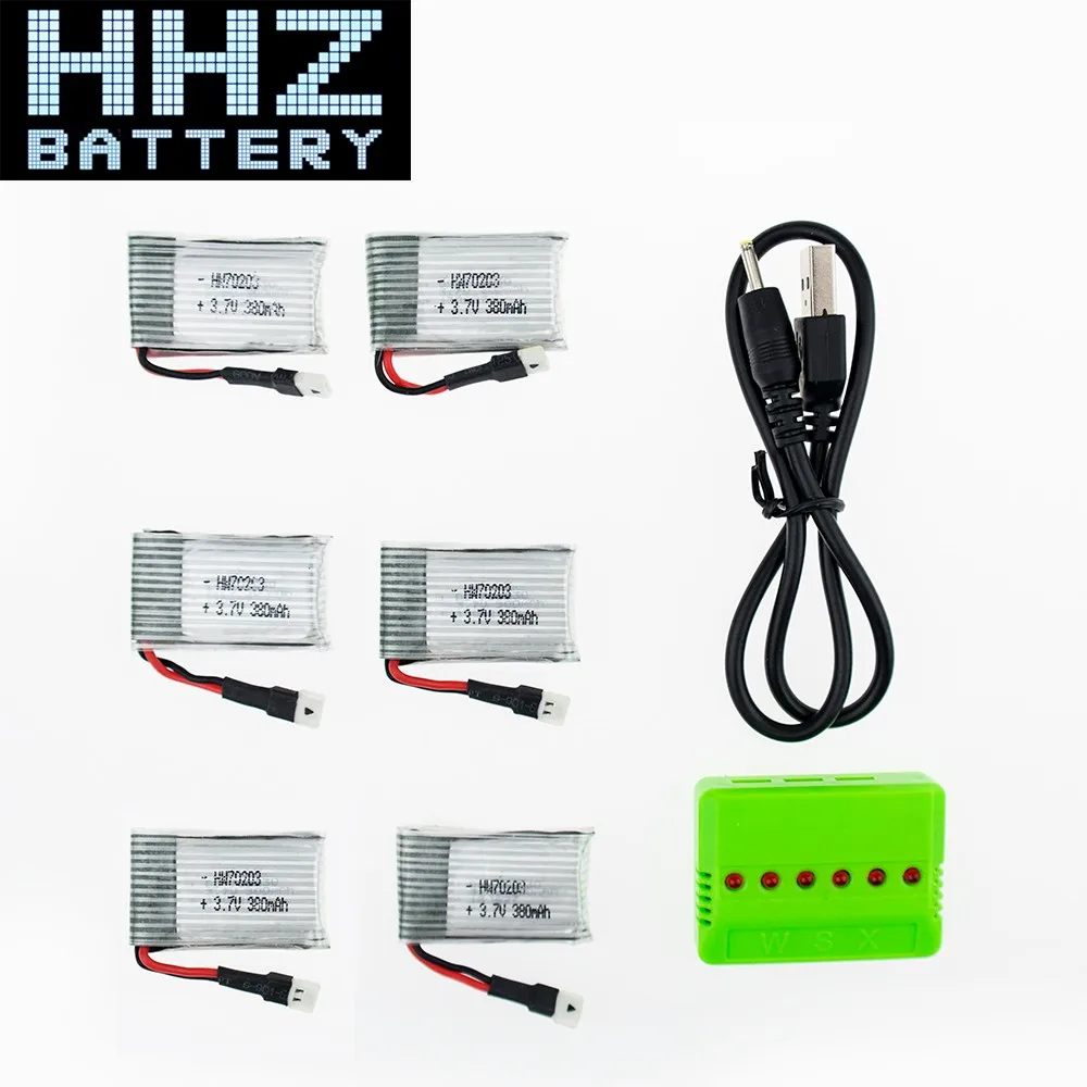 3.7v lipo battery 380mah for walkera hubsan syma x11 (14)