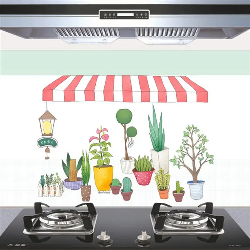 

Wall Sticker High Temperature Resistant Oil-Proof Wall Decal Wall Decor Sticker For Kitchen Purpose