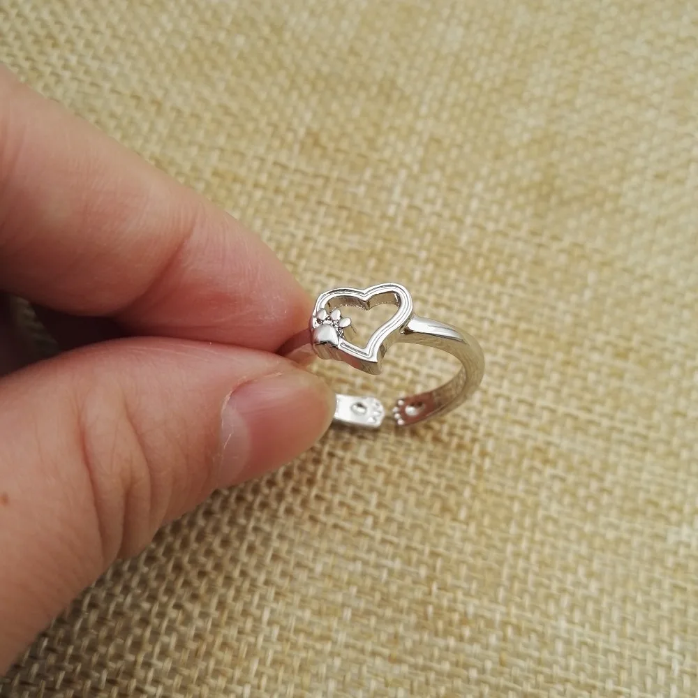 Heart Animal Jewelry Dog cat Paw Close 