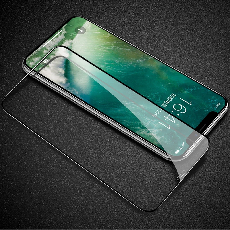 6D полное покрытие край закаленное для iphone 7 Стекло xs max Защитная пленка X 6 6s 8 плюс