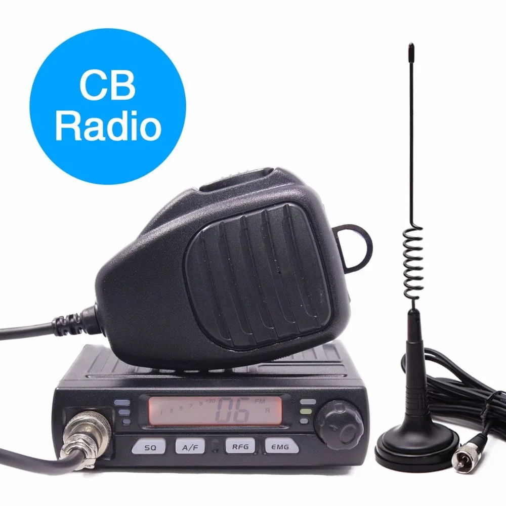 ABBREE AR-925 Мобильная радиостанция CB 27MHz AM/FM 13,2 V 8 ватт ЖК-экран коротковолновой Citizen Band мульти-нормы Ham CB автомобильное радио - Цвет: add CB Antenna