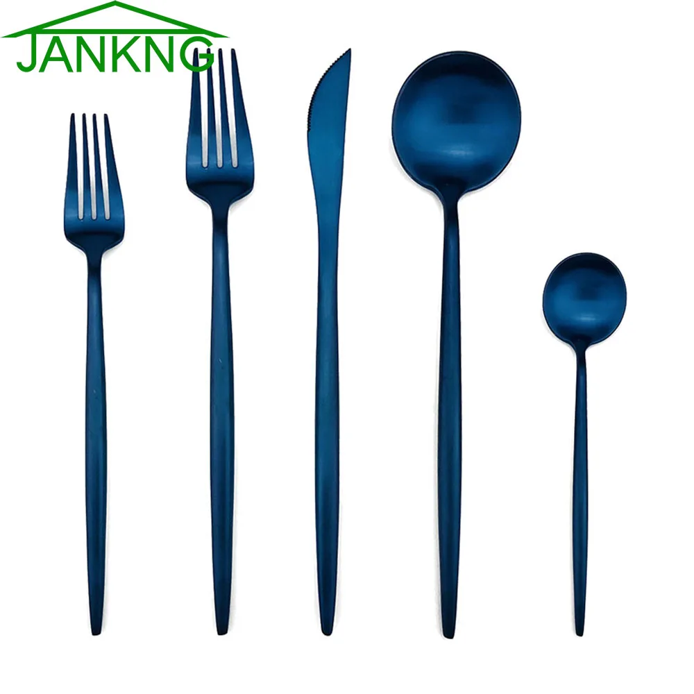 Набор посуды JANKNG 30 шт. набор из нержавеющей стали корейские черные столовые