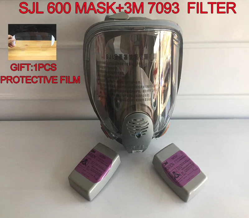 

1PCS SJL 600 mask + 2PCS 3M 7093 CN filter high quality Sturdy durable Respirator full mask For dust Smoke welding gas mask