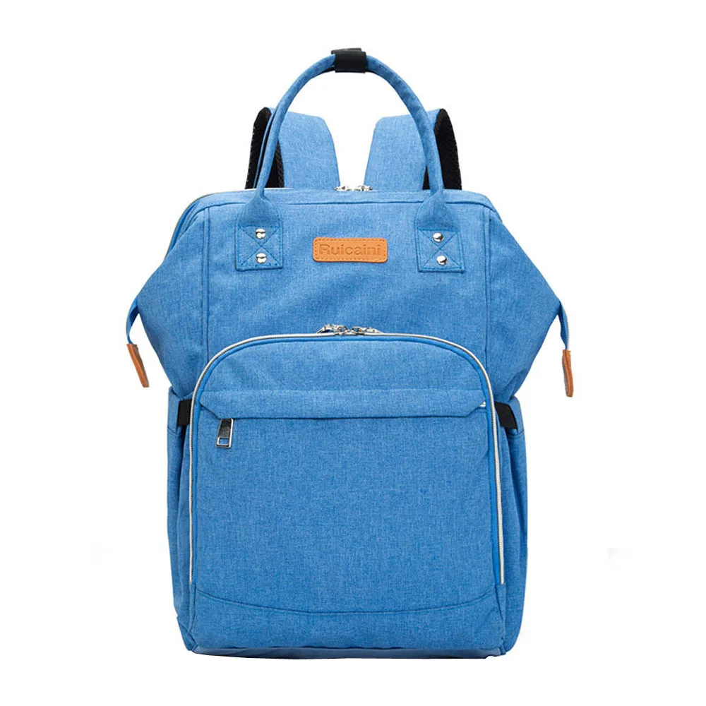Для женщин оксфорды рюкзак для мам пеленки однотонные детские леггинсы для маленьких Термальность сумки многофункциональная дорожная сумка rugzakken vrouw 17*15 - Цвет: Blue