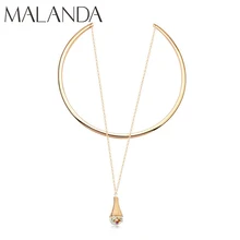 Malanda золотой цвет Слезы кристалл от Swarovski холеры Подвески ожерелье s модное эффектное ожерелье для женщин Свадебные украшения