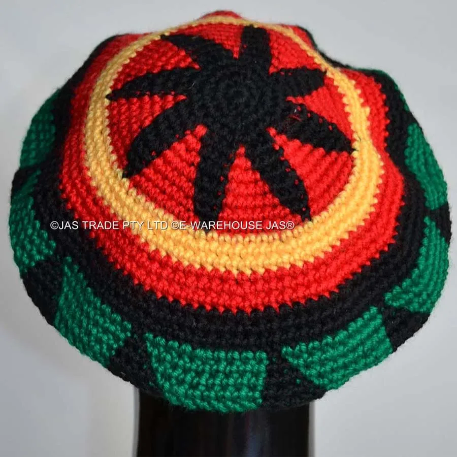 

Punk Jamaica Reggae Knitted Hat Hip Hop Rasta Friendship Bob Marley Style Fashion Beret Cap Black Yellow Red Green Colors