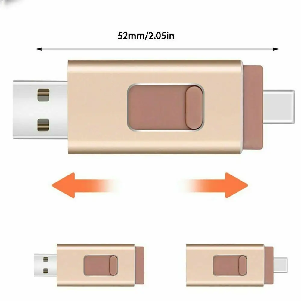 

4 in 1 Pendrive 64GB Type-C OTG 128GB USB Flash Drive 256GB Flash Drive Memory Stick Usb 3.0 For iPhone 7/8/X Android PC Type C
