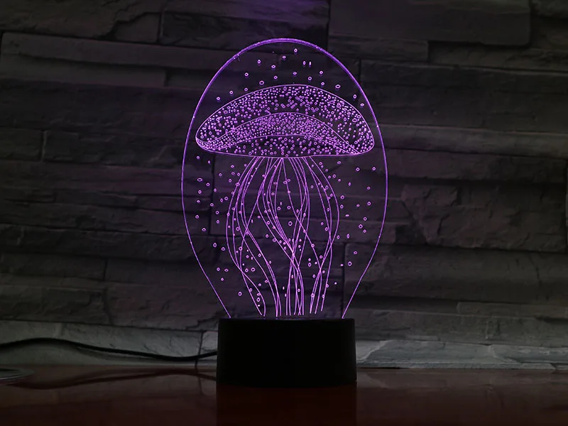 

Animal Jellyfish Led Night Light Touch Sensor 7 Color Changing Decorative Lamp Child Kid Baby Kit Nightlight Sea Jellies 3D Lamp