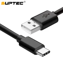 SUPTEC 2 м usb type C кабель Быстрая зарядка провод шнур для samsung S9 S8 Xiaomi Redmi Note 7 Oneplus 7 Pro мобильный телефон USB-C зарядное устройство