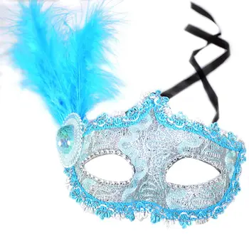 

Sexy Venetian Feather Lace Flower Eye Mask Masquerade Costume Party Mask