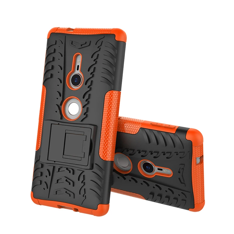 Kickstand Cover For Sony Xperia L1 L2 E5 C5 XA XA1 Ultra XA2 Plus XZ XZ1 Premium XZ2 Compact XZ3 Heavy Duty Rugged Armor Case    (15)