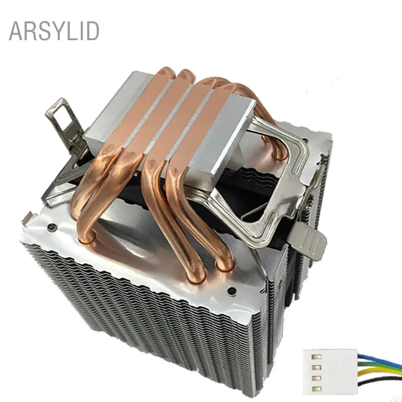 ARSYLID 4PIN 4 أنابيب الحرارة وحدة المعالجة المركزية برودة 9 سنتيمتر التبريد مروحة ل إنتل LGA775 1151 1366 2011 تبريد ل AMD AM3 AM4 مروحة مشعاع