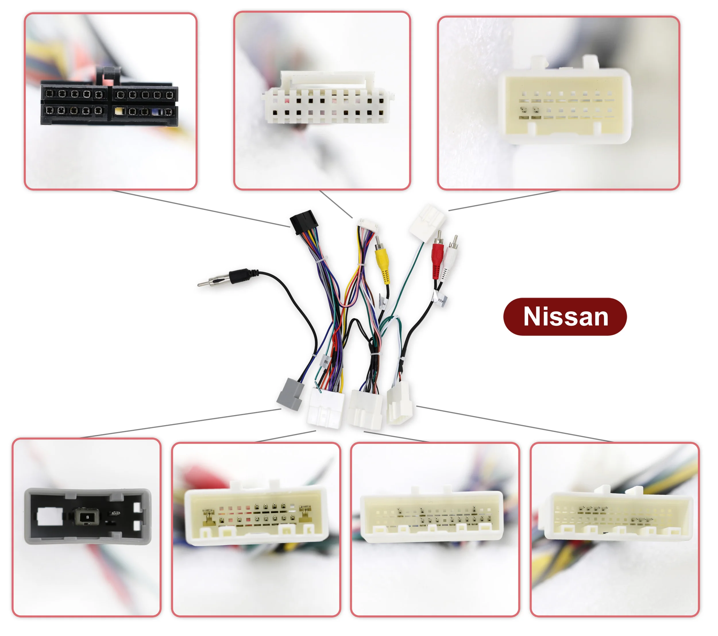 

2019 New Car Stereo Radio ISO Wire Cable Wiring Connector Adapter For Nissan Cars