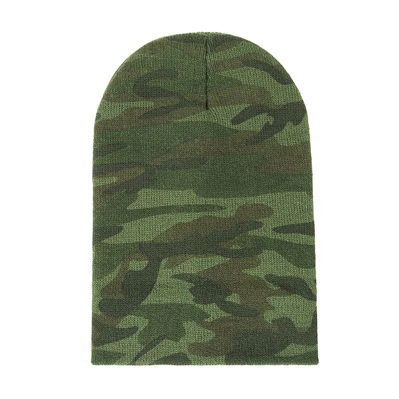 GROUP JUMP, вязаные камуфляжные шапочки, Skullies, утолщенная вязаная армейская камуфляжная шапка для мужчин, зимняя шапка, теплая шапочка, повседневные зеленые головные уборы