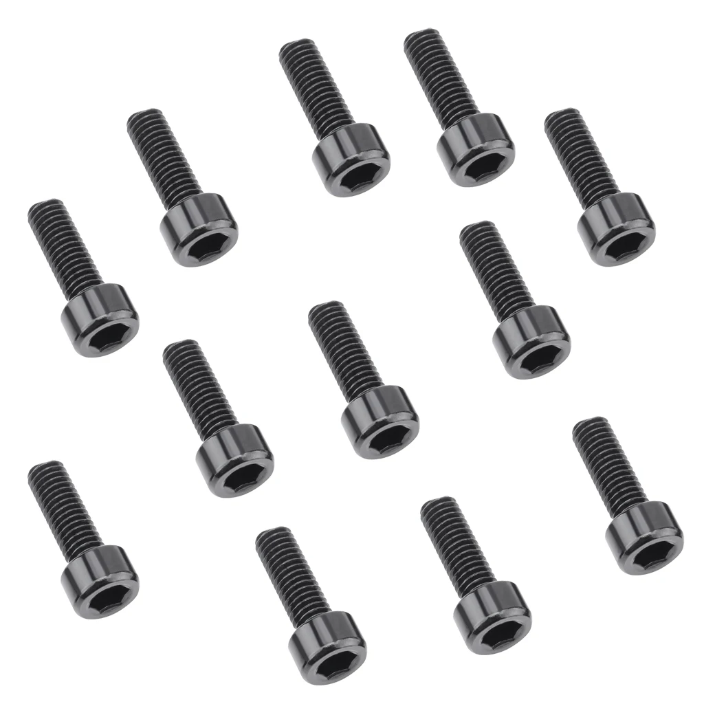 12Pcs Aluminum Alloy Cycle / Bike Water Bottle Frame Cage / Pump Bolts M5 Water Bottle Holder Bolts Water Bottle Cage Screws