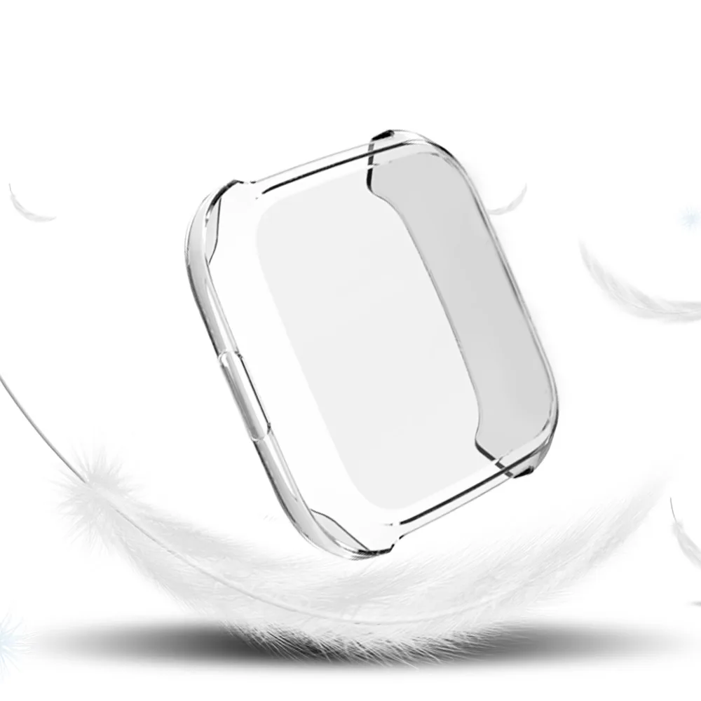 Clear Мягкий полный Чехол для Fitbit Versa Lite, защитный чехол для экрана для мужчин/женщин, модные легкие аксессуары для наручных часов из ТПУ - Цвет ремешка: Clear