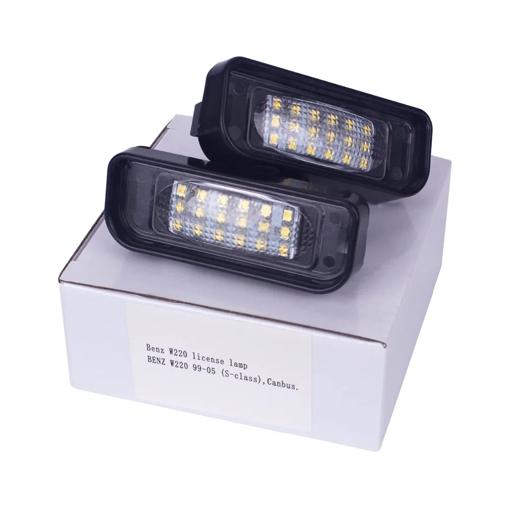 HengChiLun 2PCS 12V 6000K License Plate Light LED Number Plate Light For Mercedes Benz W220 CLK Tail Light Assembly HengChiLun 2PCS 12V 6000K License Plate Light LED Number Plate Light For Mercedes Benz W220 CLK Tail Light Assembly
