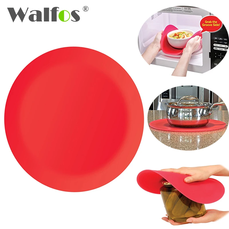 

WALFOS 25 cm silicone Multi-Purpose Silicone Microwave Mat oven liner Easy Grab Heat Resistant Silicone placemat, Trivet