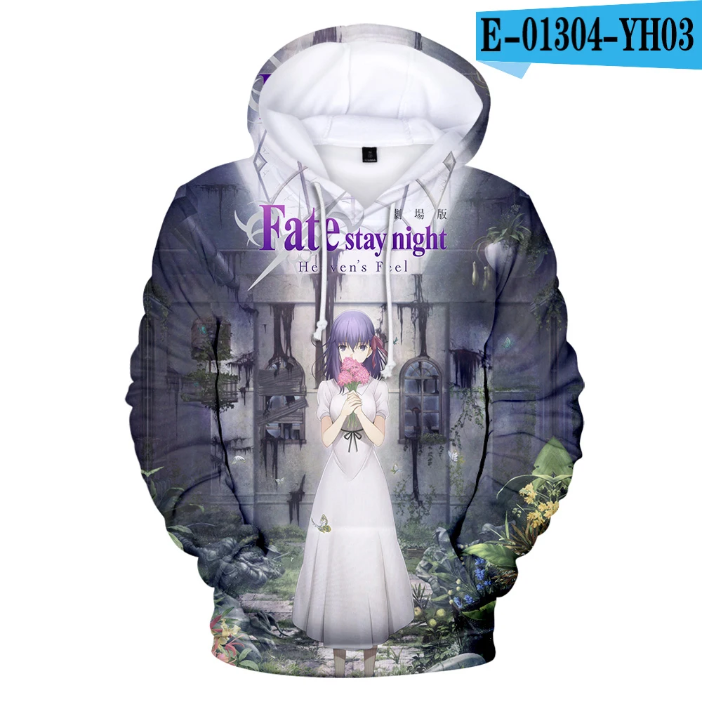 Серый Kawaii Fate Stay Night 3D Толстовка Для мужчин/Для женщин мода толстовка в стиле Harajuku 3D принт Fate Stay Night Для мужчин s толстовки пуловеры - Цвет: Серый