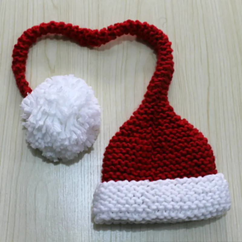 Newborn Baby Photography Props Knit Hat Photo Props Accessories Newborn Baby Bonnet Kids Cap Christmas Hat Photo Costume (6)