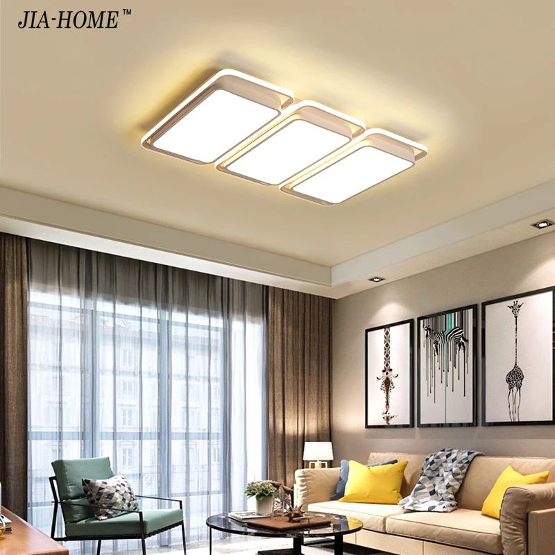 Ceiling Lights & Fans Lights & Lighting White Frame Modern Led Ceiling Lights For Living Room Bedroom Plafond Led Home Lighting Ceiling Lamp Home Lighting Fixtures Dero