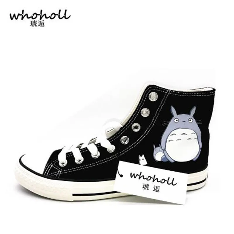 

Unisex shoes 2018 Autumn arrival men canvas casual shoes Japanese anime totoro print shoes Shoes gumshoe Whoholl women Sneakers