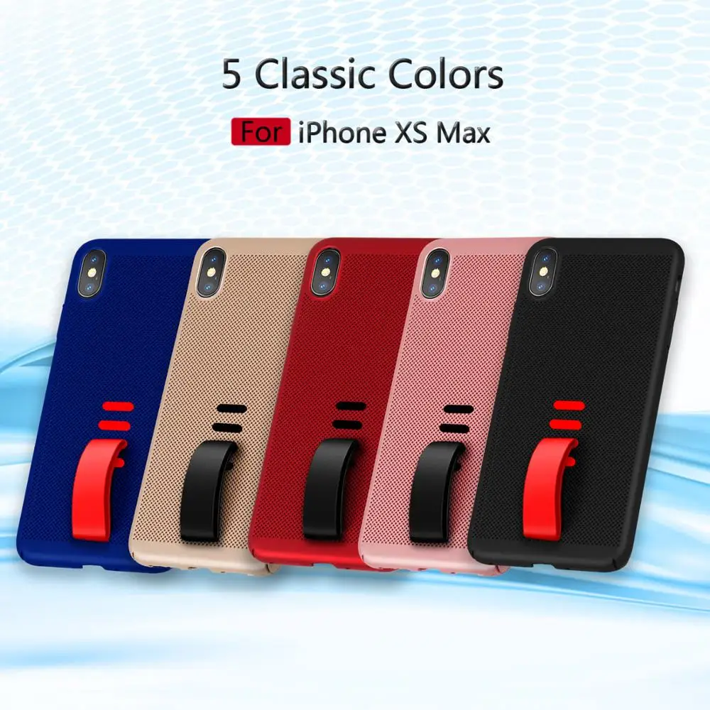 KIPXM1003_1_JONSNOW Heat Dissipation Hollow Phone Case For iPhone 7 8 Cases for iPhone XS XR 6S 7P 8 Plus PC Back Cover for iPhone XS Max Capa Fundas