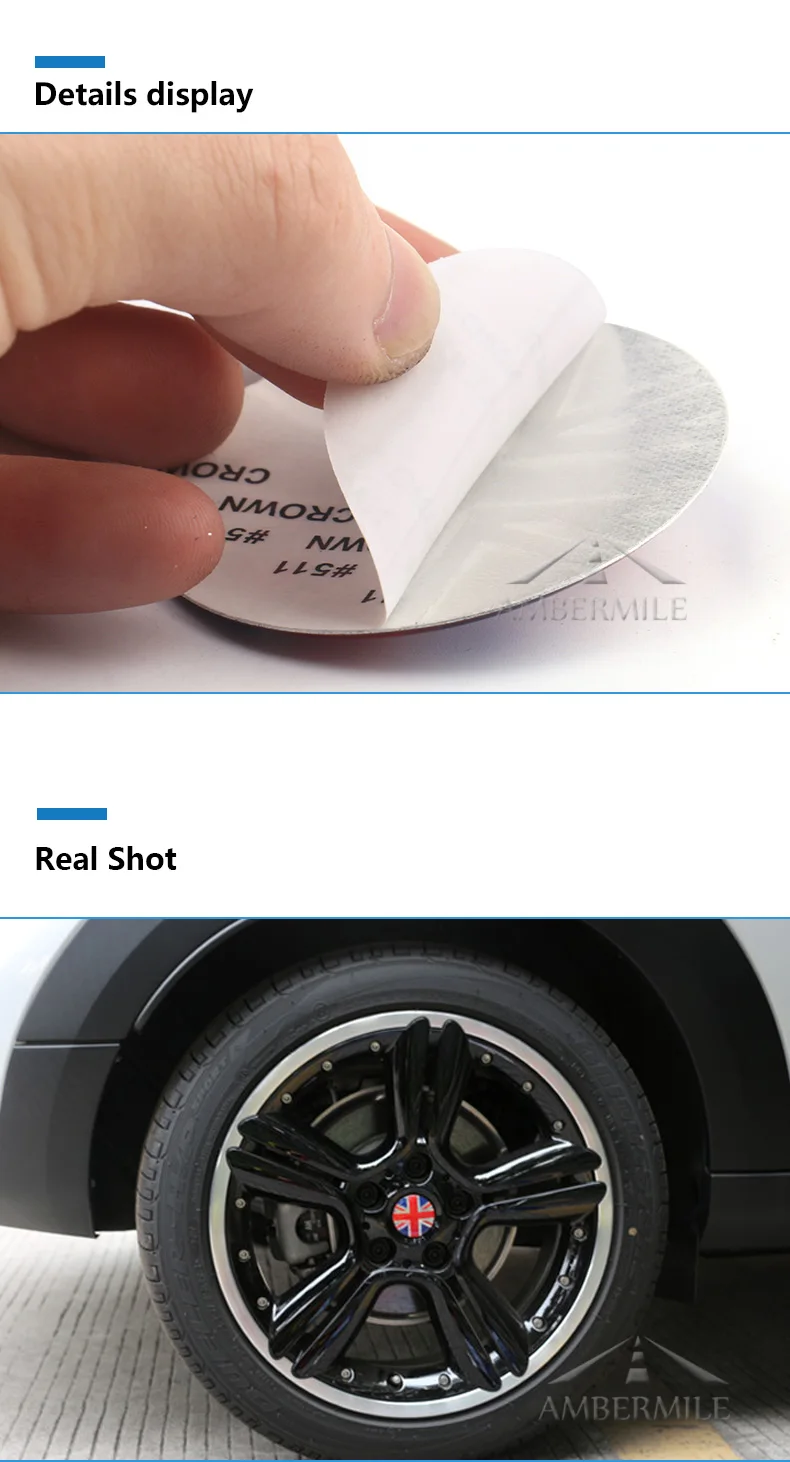 Car Wheel Center Hub Cap Stickers Rim Covers for Mini Cooper R56 R55 R60 R61 R53 R57 F54 F55 F56 F60 Car Styling (2)