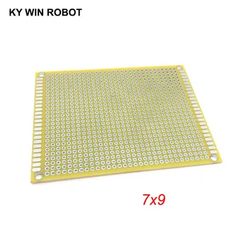 

1pcs 7x9cm 70x90 mm Yellow Double Side Prototype PCB Universal Printed Circuit Board Protoboard For Arduino