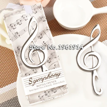 

50pcs/Lot NEW Wedding Favors Gift Symphony Chrome Music Note Bottle Opener Party Favor Party Favor