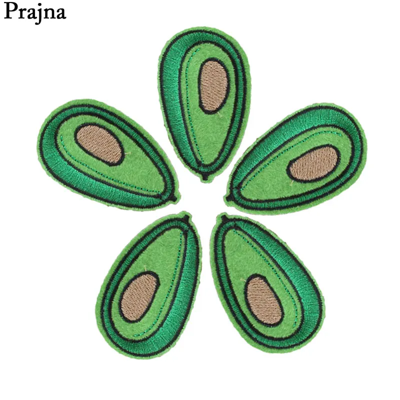 Prajna 10 шт. авокадо железо на пластыри зеленые бобы вышитые наклейки украшения для
