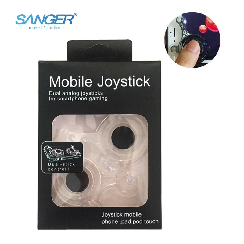 Beste SANGER Mobiele Joystick Gamepad Dual Stick Controller Games Richting Screen Sucker Voor iPhone Samsung Xiaomi Android