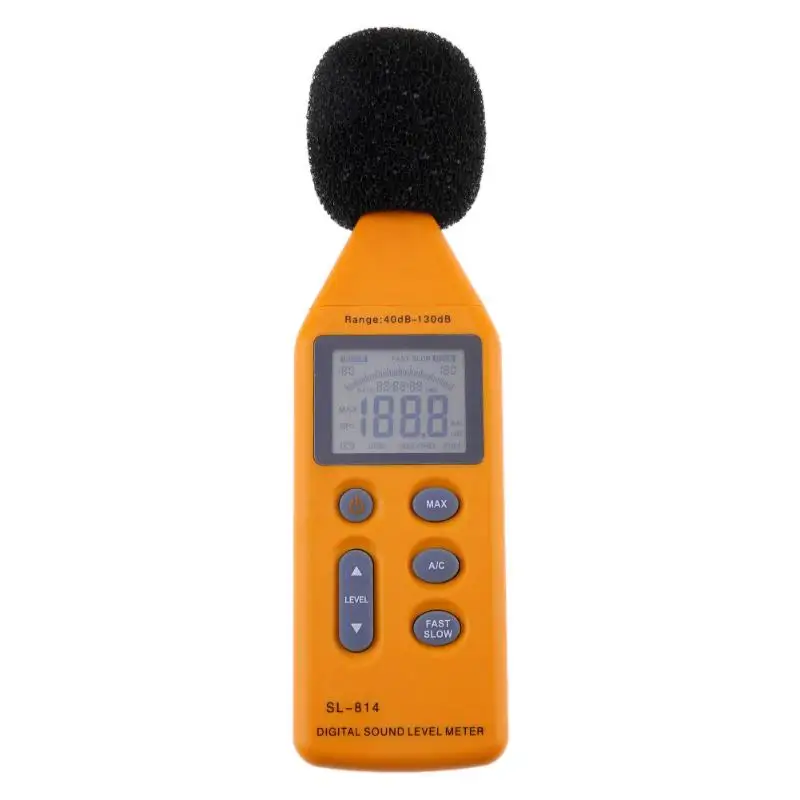 

Digital Sound Level Meter SL-814 40~130db Decibel Noise meter Decibel meter logger Noise Audio detector Automotive Microphone