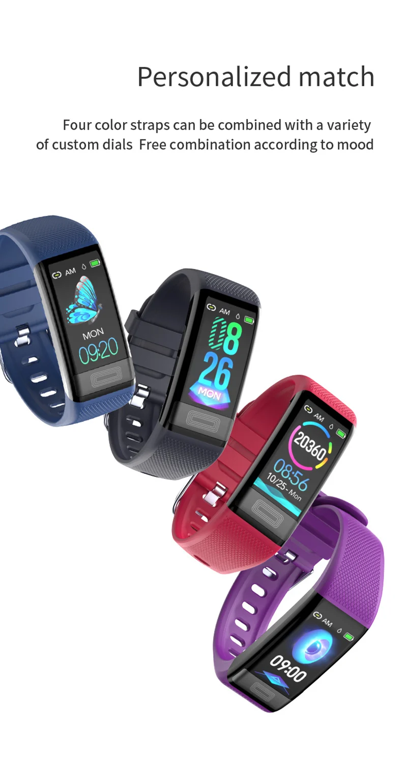 SeenDa мужские умные часы для телефонов, измеритель пульса, артериального давления, ЭКГ монитор, умные часы с сенсорным экраном, спортивные умные часы для здоровья
