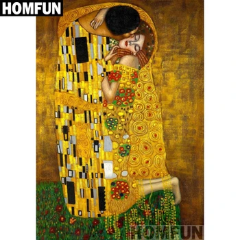 

HOMFUN Full Square/Round Drill 5D DIY Diamond Painting "Character couple" Embroidery Cross Stitch 3D Home Decor Gift A00998