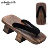 WHOHOLL Naruto JIRAIYA Cosplay Japanese Kimono Geta Clogs Man Women Unisex Sandals Wooden ShoesTwo-toothed High Cos Couple Shoes ► Photo 3/6