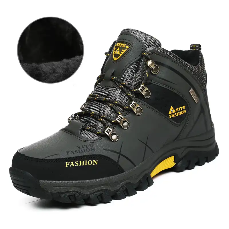 men's winter warm velvet boots