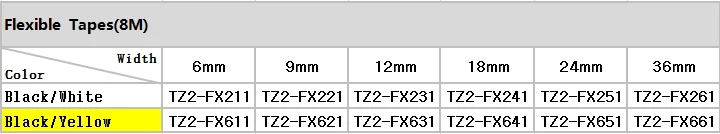 1 шт. Совместимость для Brother Black on White TZe-FX221 TZ-FX221 9 мм ламинированная Этикетка ленты для принтеров Ptouch