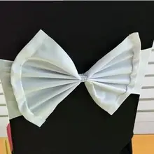 50 шт. свадебный стул створки большой бант акриловый чехол на стул с лентой Эластичный стул пояса эластичная повязка на стул украшения вечерние мероприятия