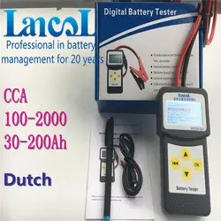 Lancol 12 В cca Цифровой автомобиль Батарея тестер проверки автомобильной Батарея нагрузки тестер MICRO-200 с USB для печати голландский