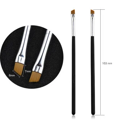 2Pcs Makeup Brush Cosmetic Brushes Kabuki Face Nose Brushes Concealer Foundation Eyebrow Eyeliner Blush Powder Makeup Tool