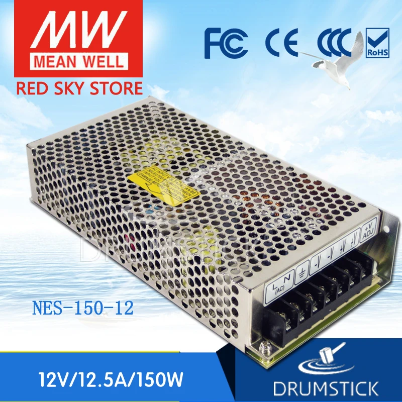 

MEAN WELL NES-150-12 12V 12.5A meanwell NES-150 150W Single Output Switching Power Supply