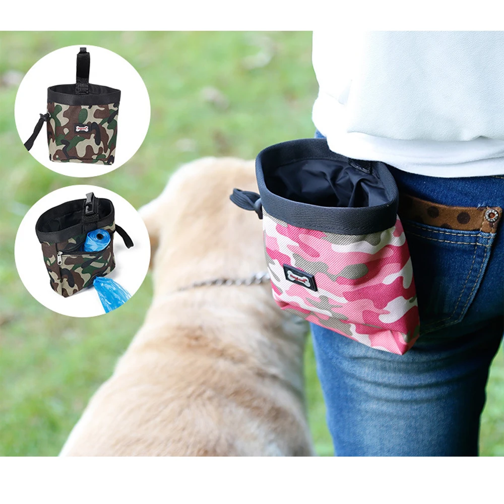 

HOTFUN Portable Dog Training Treat Bags Detachable Pet Dog Pocket Pouch Doggie Feed Pocket Puppy Snack Reward Waist Bag