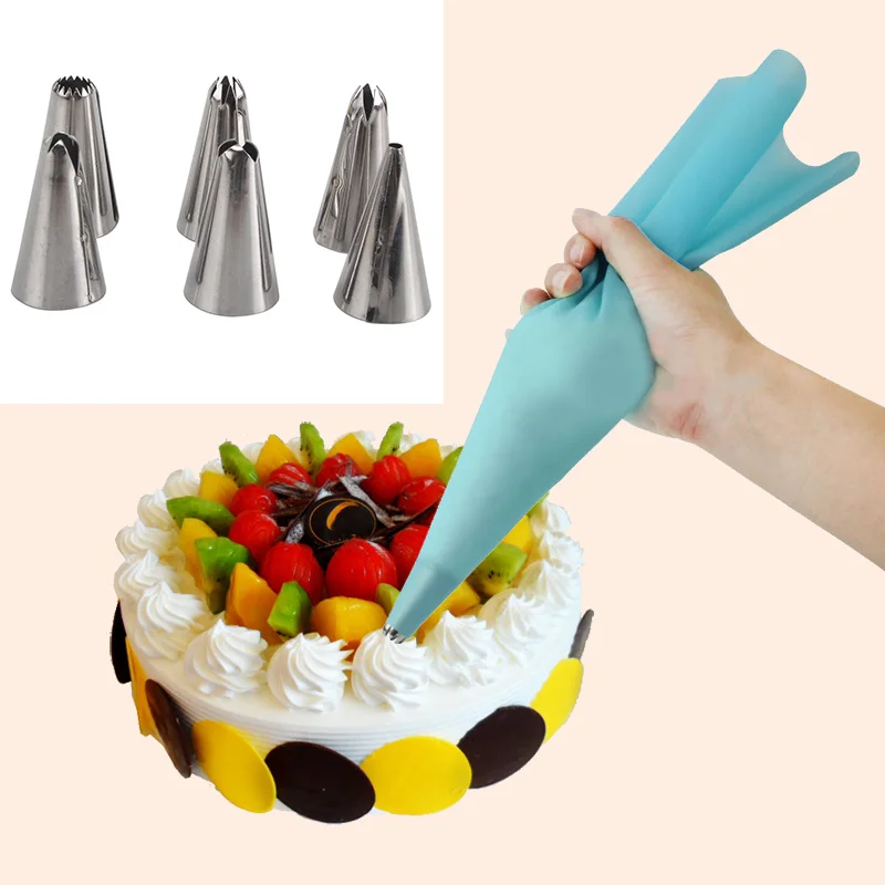 

Shebaking 6 Pcs/set Stainless Steel Icing Piping Cream Syringe Tips Cookie Nozzles Mold Set Decor decocina Tools Crafts Cake