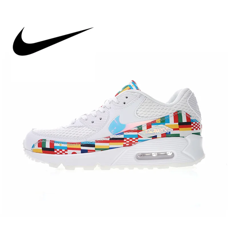 Nike Air Max 90 NIC QS Международный флаг для мужчин's кроссовки Спорт на открытом воздухе спортивная Дизайнерская обувь 2018 Новый AO5119