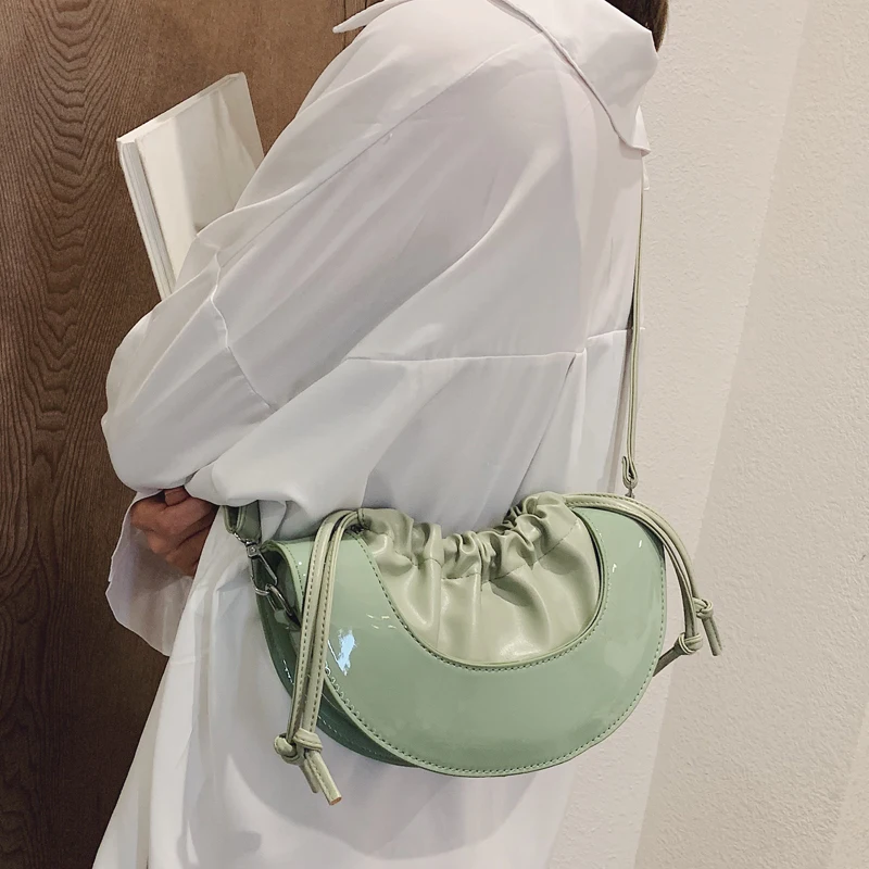 

Hobo Bag Luxury Brand Shoulder Bags Women Half Moon Handbag Female Leather Messenger Bags Drawstring Crossbody Bag Sac femme