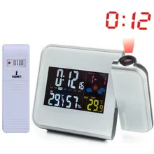 Digital Weather Station Wireless RCC Radio Controlled Time Alarm Clock with Outdoor Temperature Thermometer Humidity Hygrometer