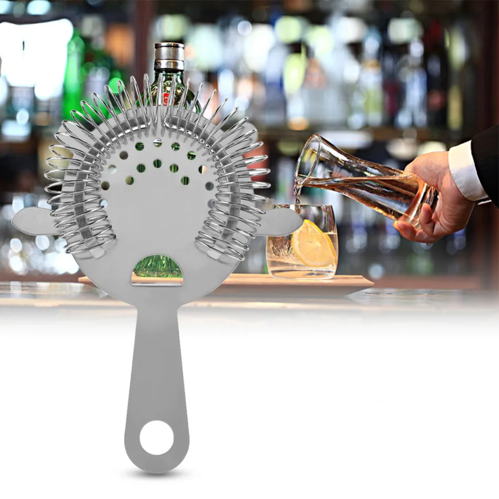 Cocktail Shaker Bar Wire Mixed Drink Ice Strainer Stainless Steel
